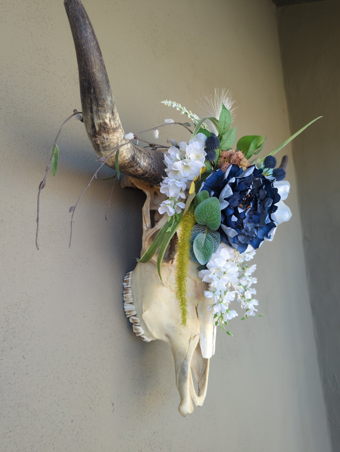 "Baby Blue" Floral Skull