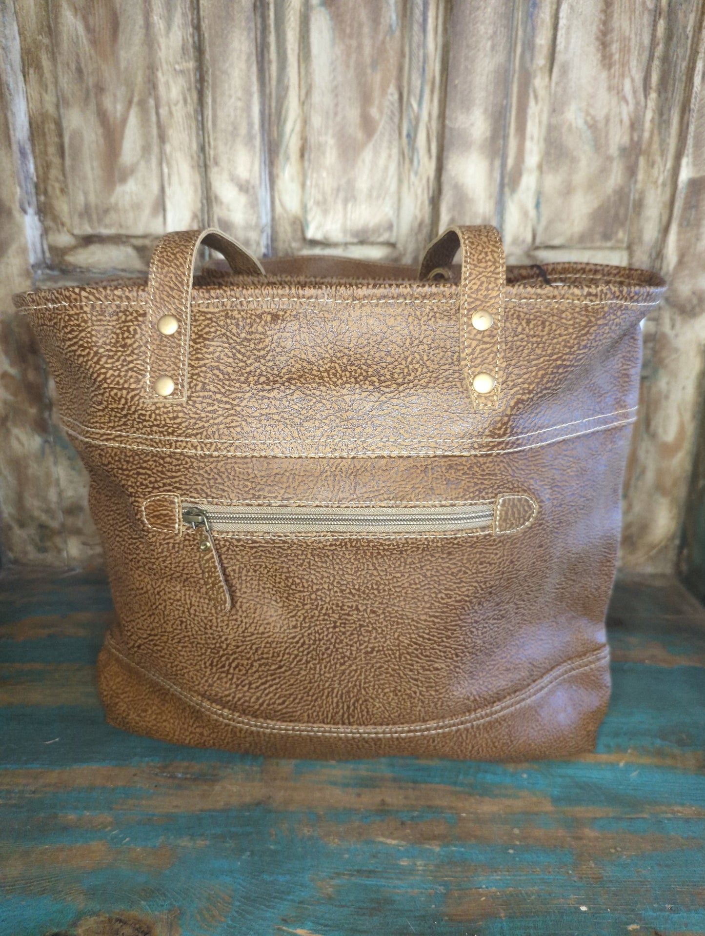 Myra Metallic Splash Hair-on Purse