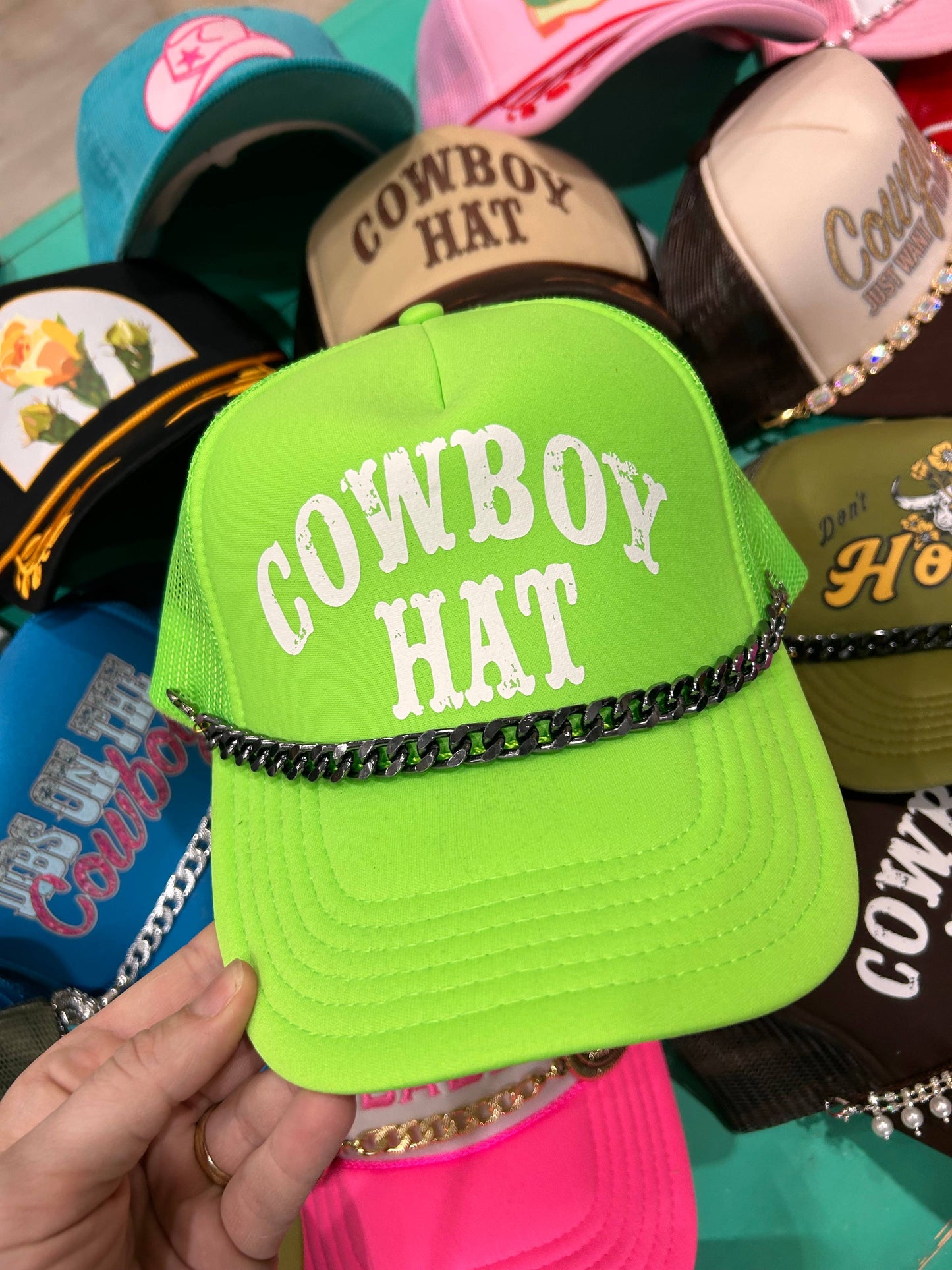 Cowboy Hat Trucker Hat | Western Cap | Rodeo Hat | Cowgirl