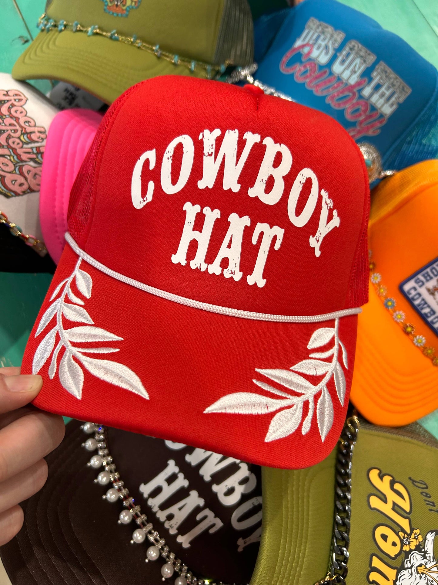Cowboy Hat Trucker Hat | Western Cap | Rodeo Hat | Cowgirl