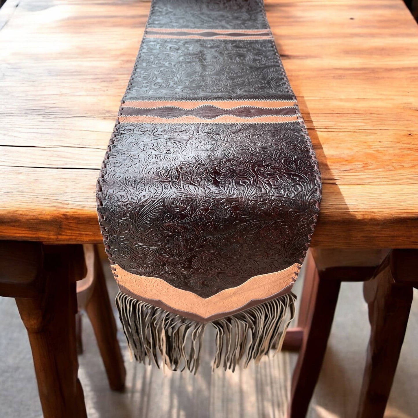 6ft leather table runner
