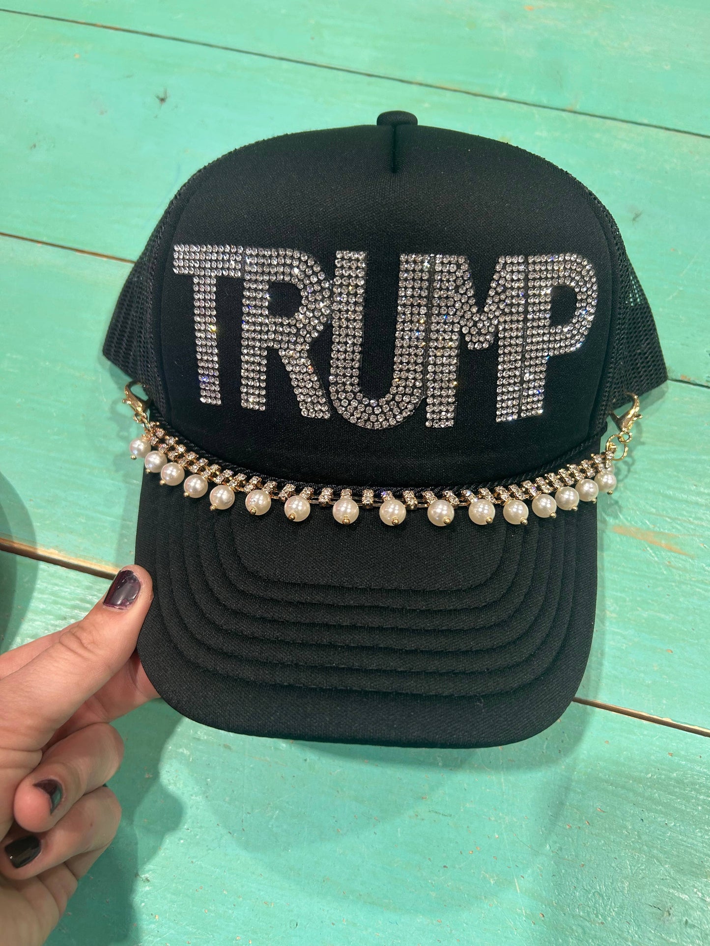 Rhinestone TRUMP Trucker | MAGA | Make America Great Again