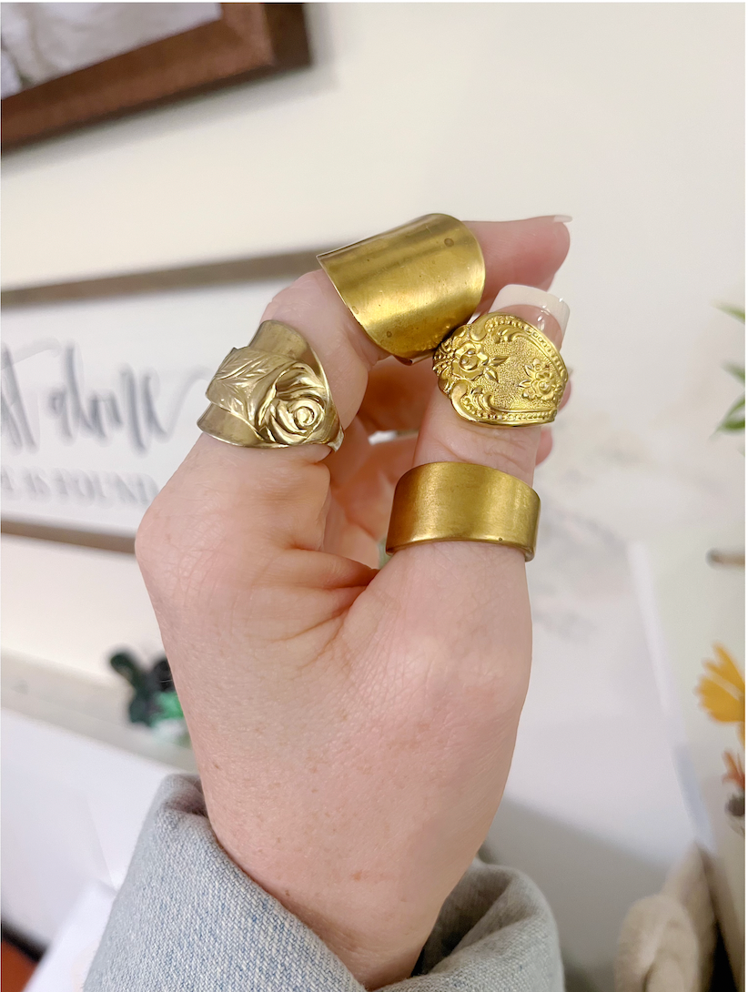 Gold Spoon Ring Assortment • Random Styles | Trendy Rings