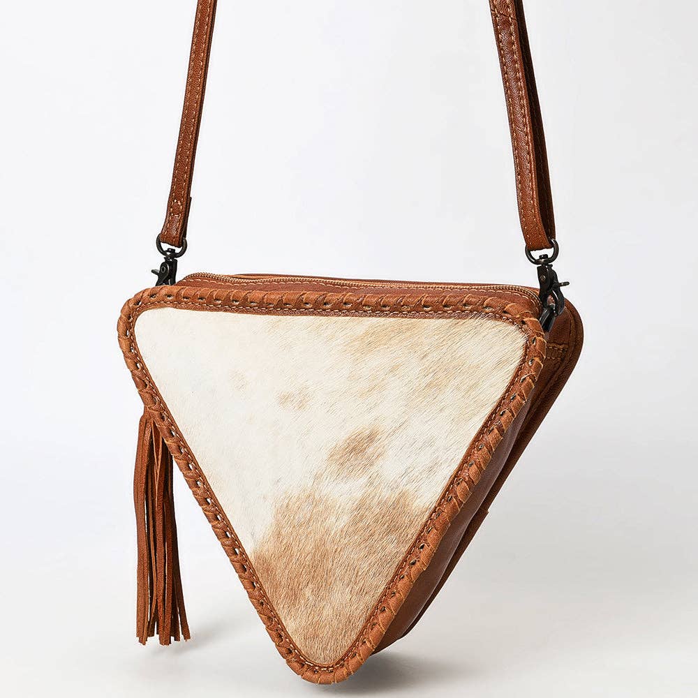 576BRW Crossbody Hair On Genuine Western Leather Women Bag