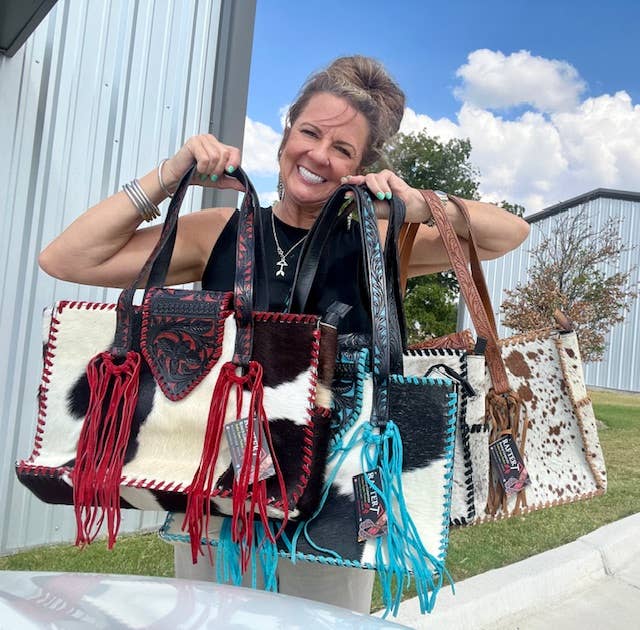 Cowhide Tote Bag