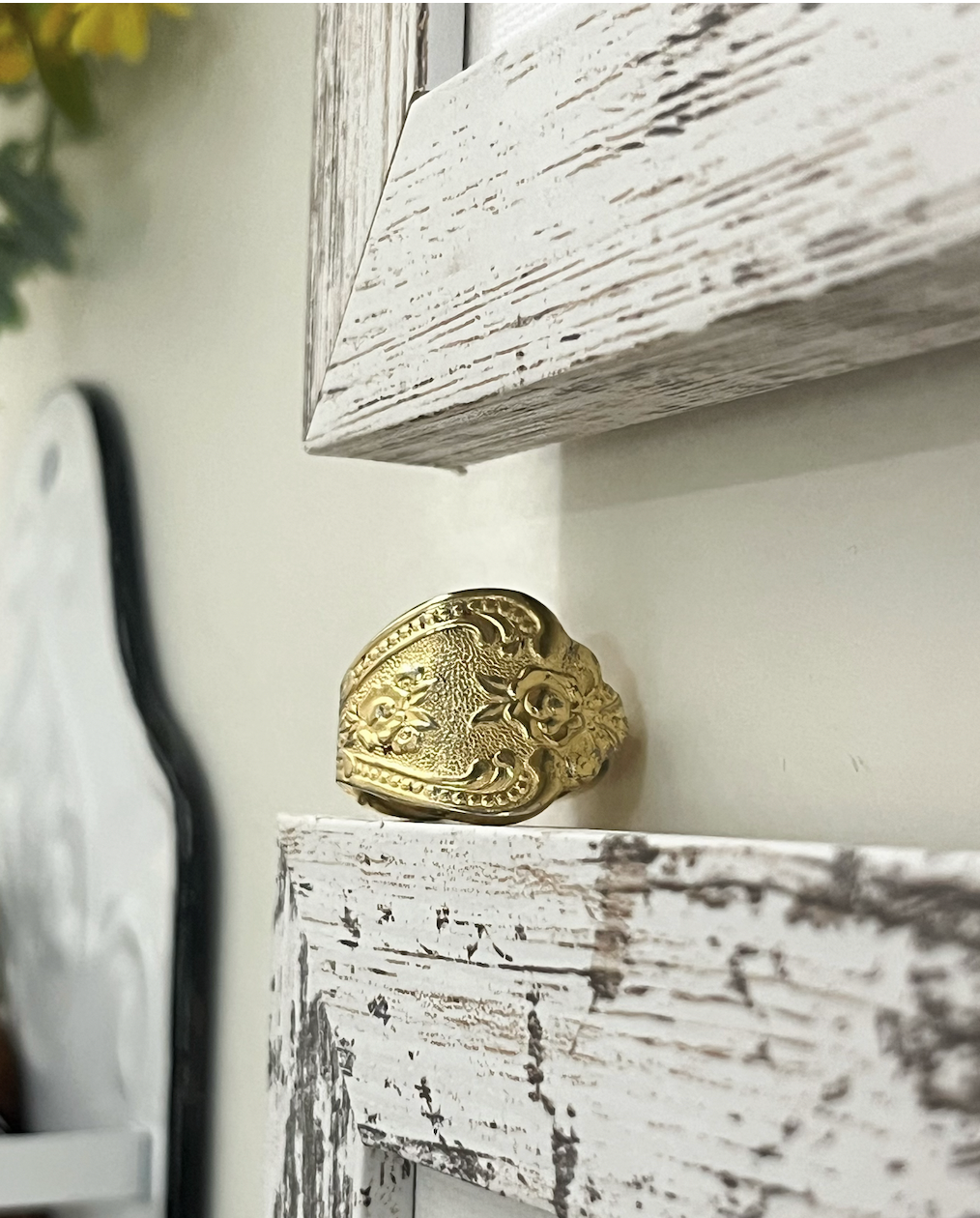 Golden Garden | Minimal Gold Spoon Ring • Gold Band