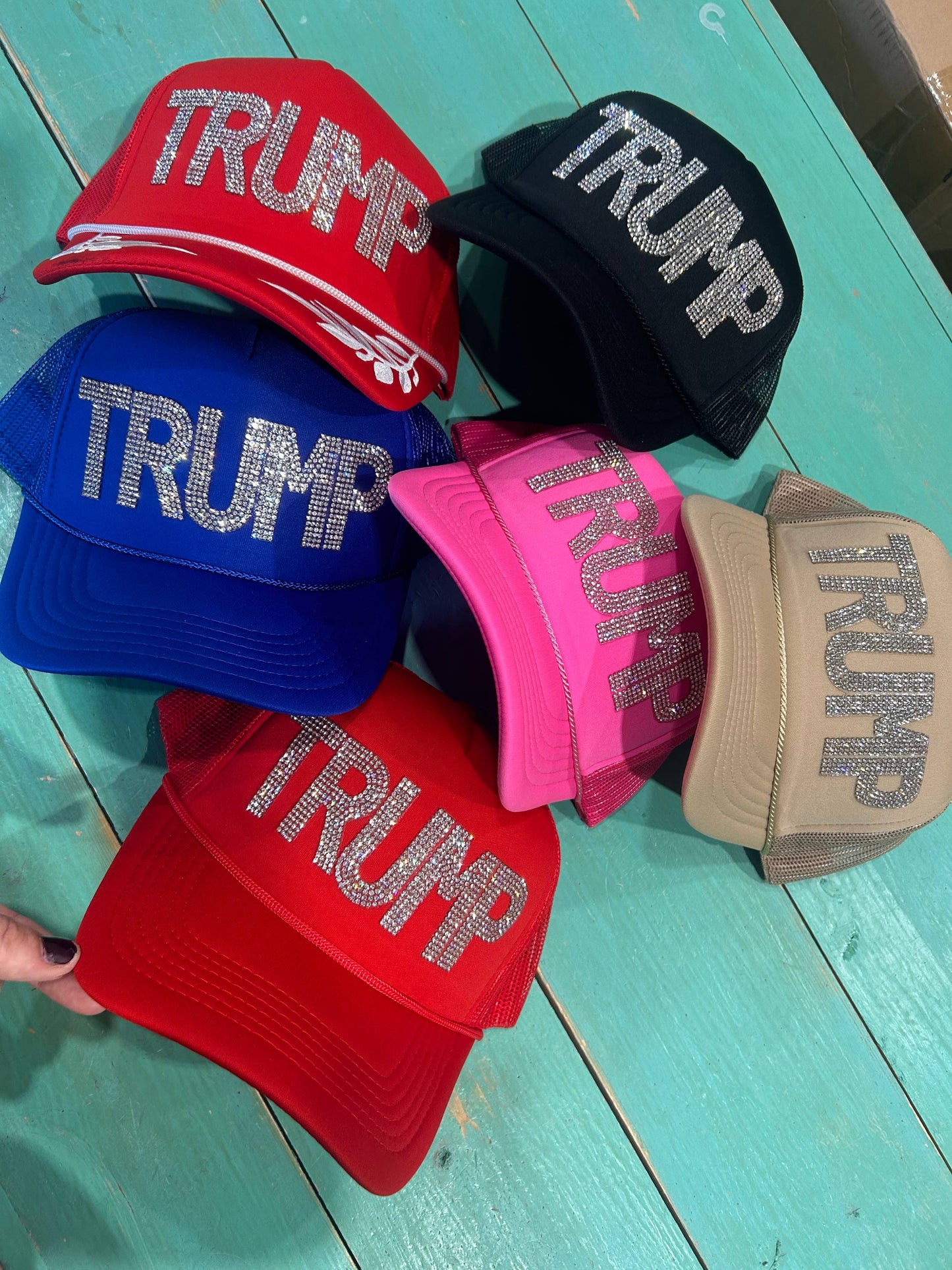 Rhinestone TRUMP Trucker | MAGA | Make America Great Again
