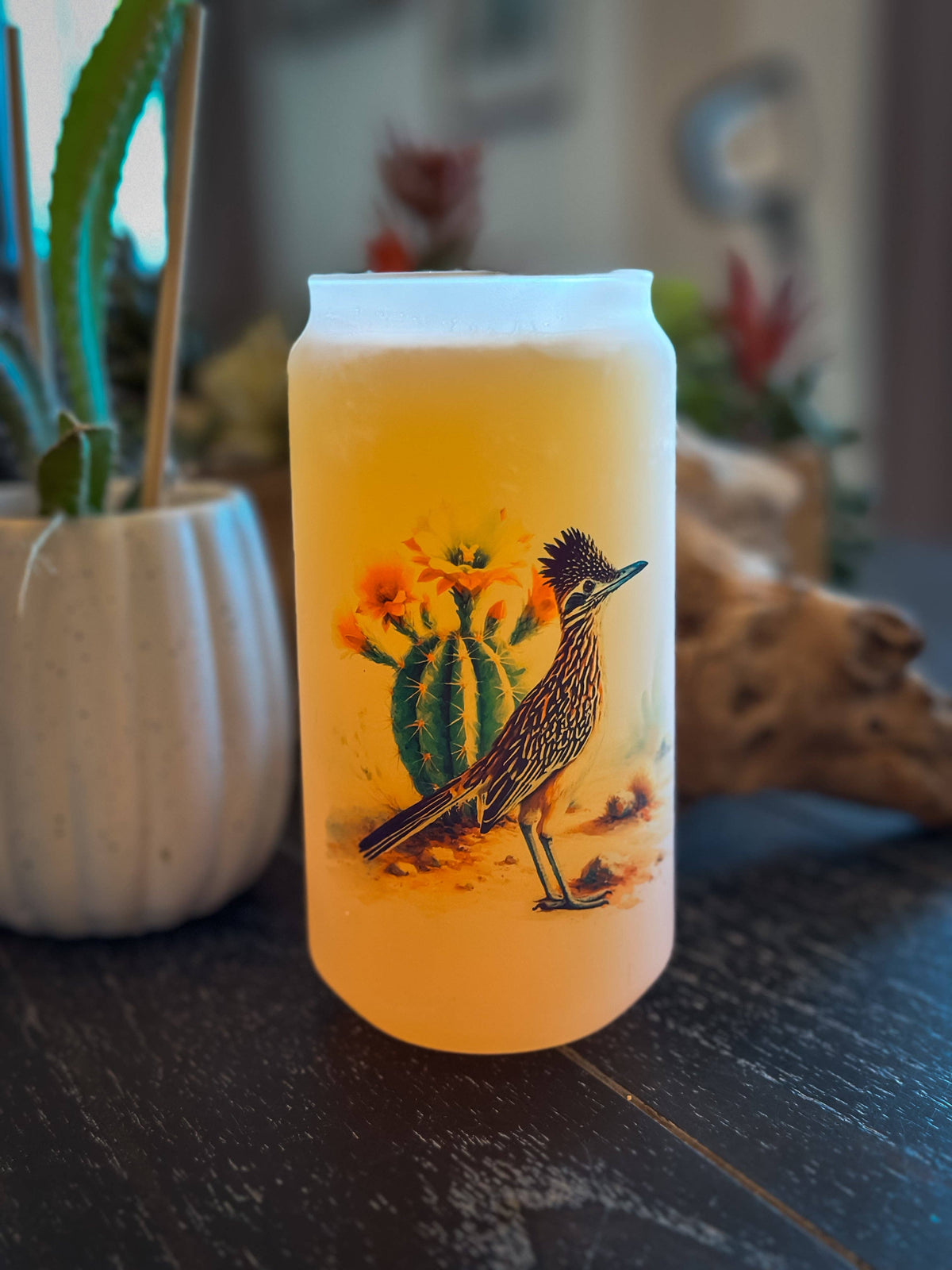 ROADRUNNER & CACTUS CAN GLASS
