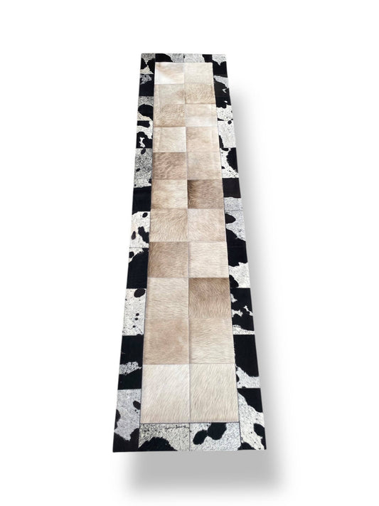 Cowhide Patchwork 8' Runner Rug - Exact Rug