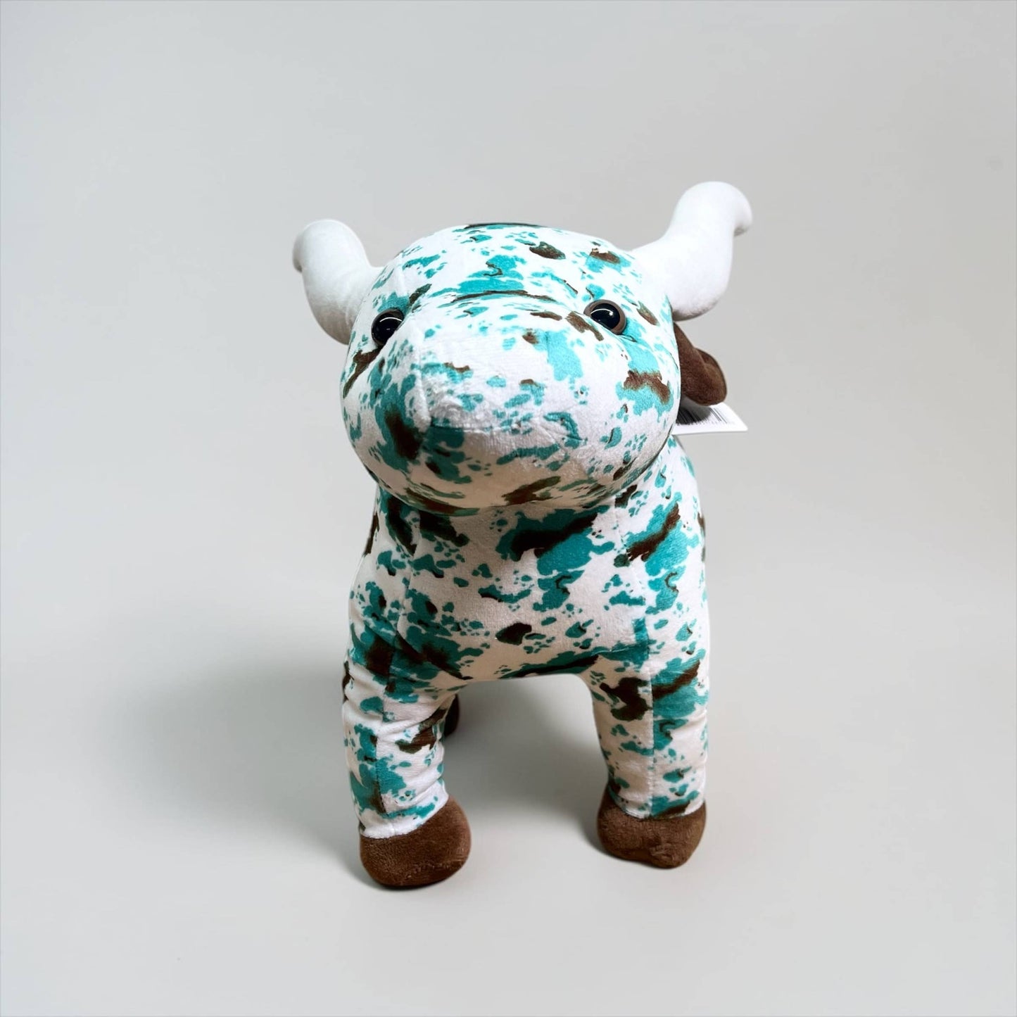 Turquoise Cowprint Longhorn - medium farm pal