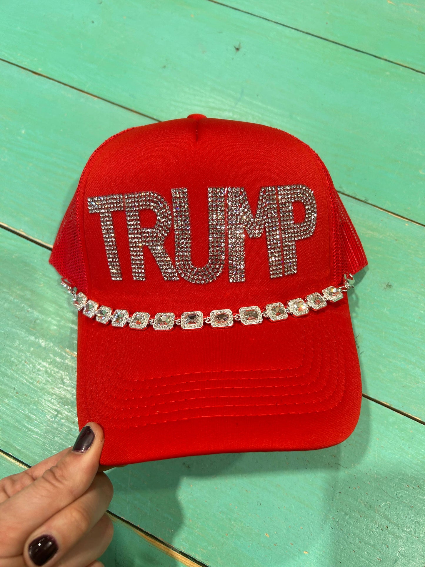 Rhinestone TRUMP Trucker | MAGA | Make America Great Again
