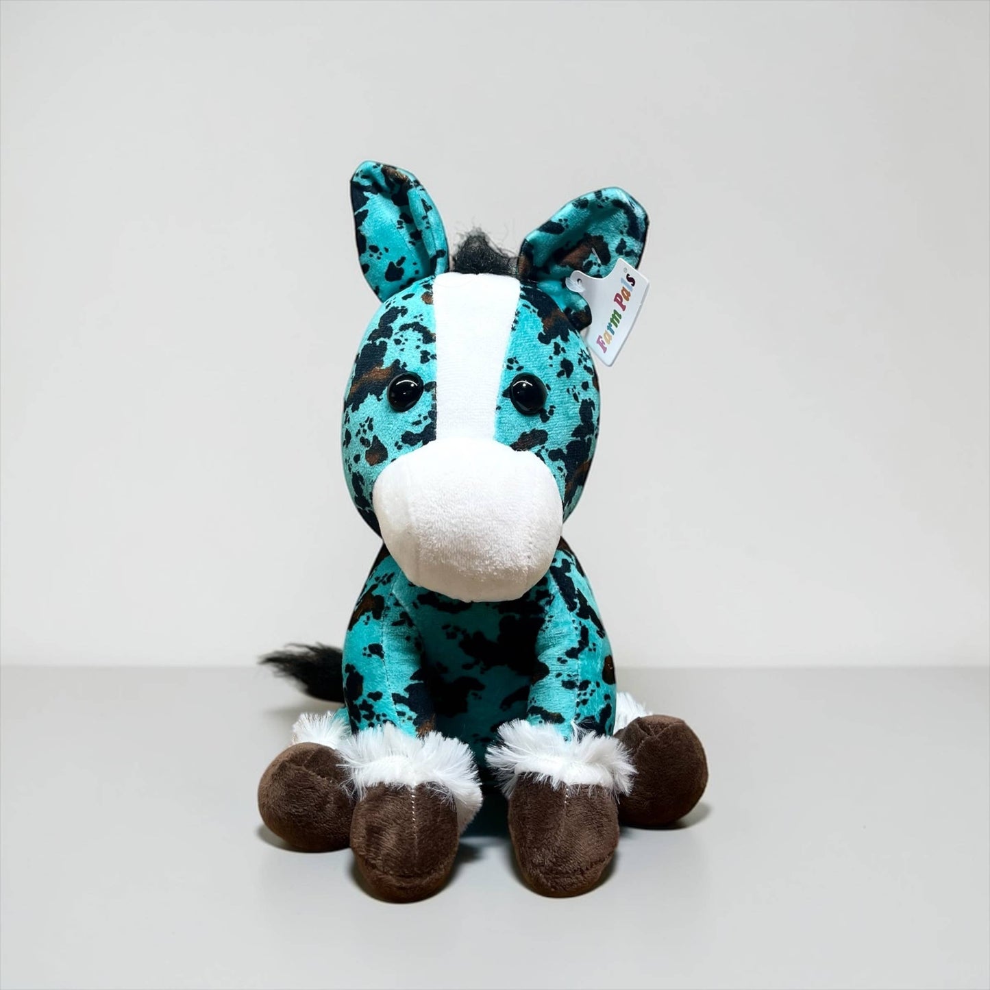 Turquoise Cowprint- medium farm pal 