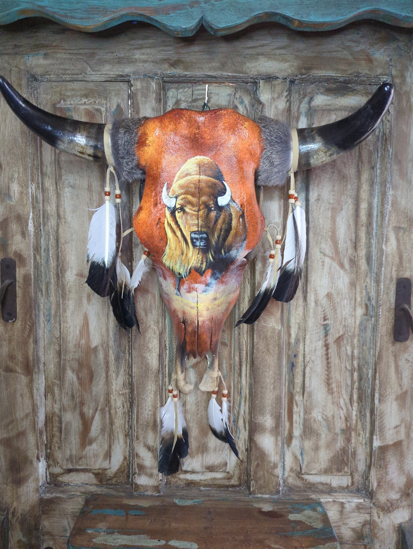 "Tatanka" Painted Cow Skull