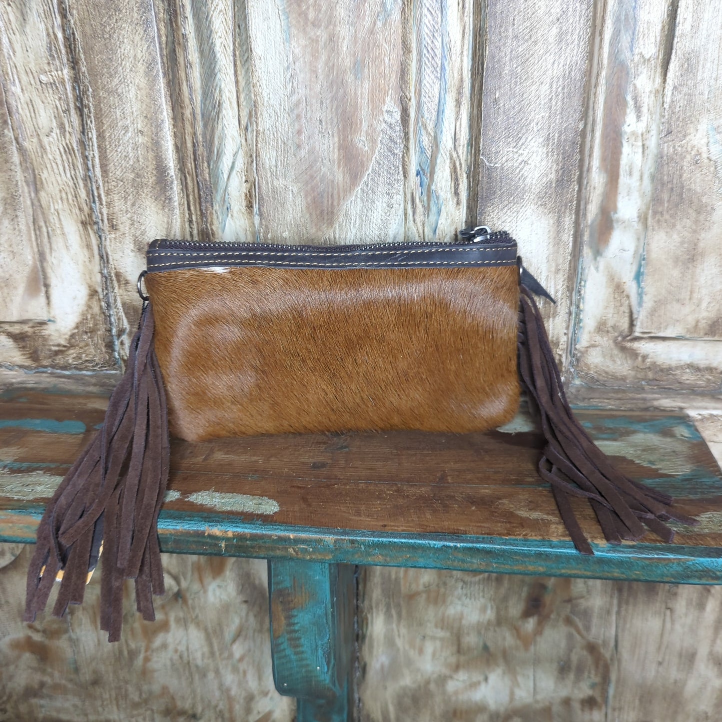 Cowhide Fringe Wallet