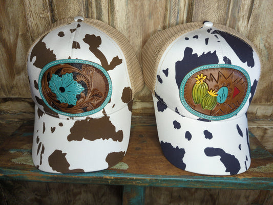 Leather Patch Cowhide Ballcap