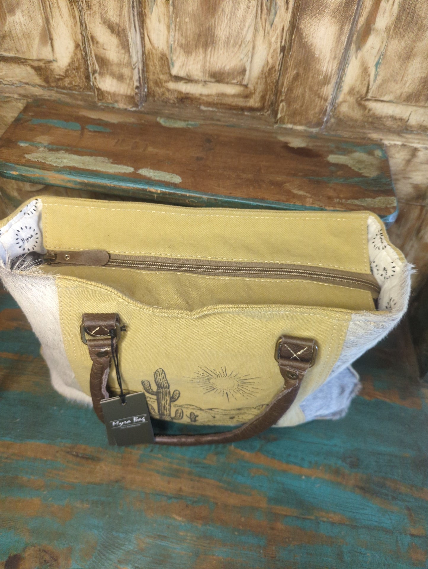 Myra Desert Scene Hair-on Purse