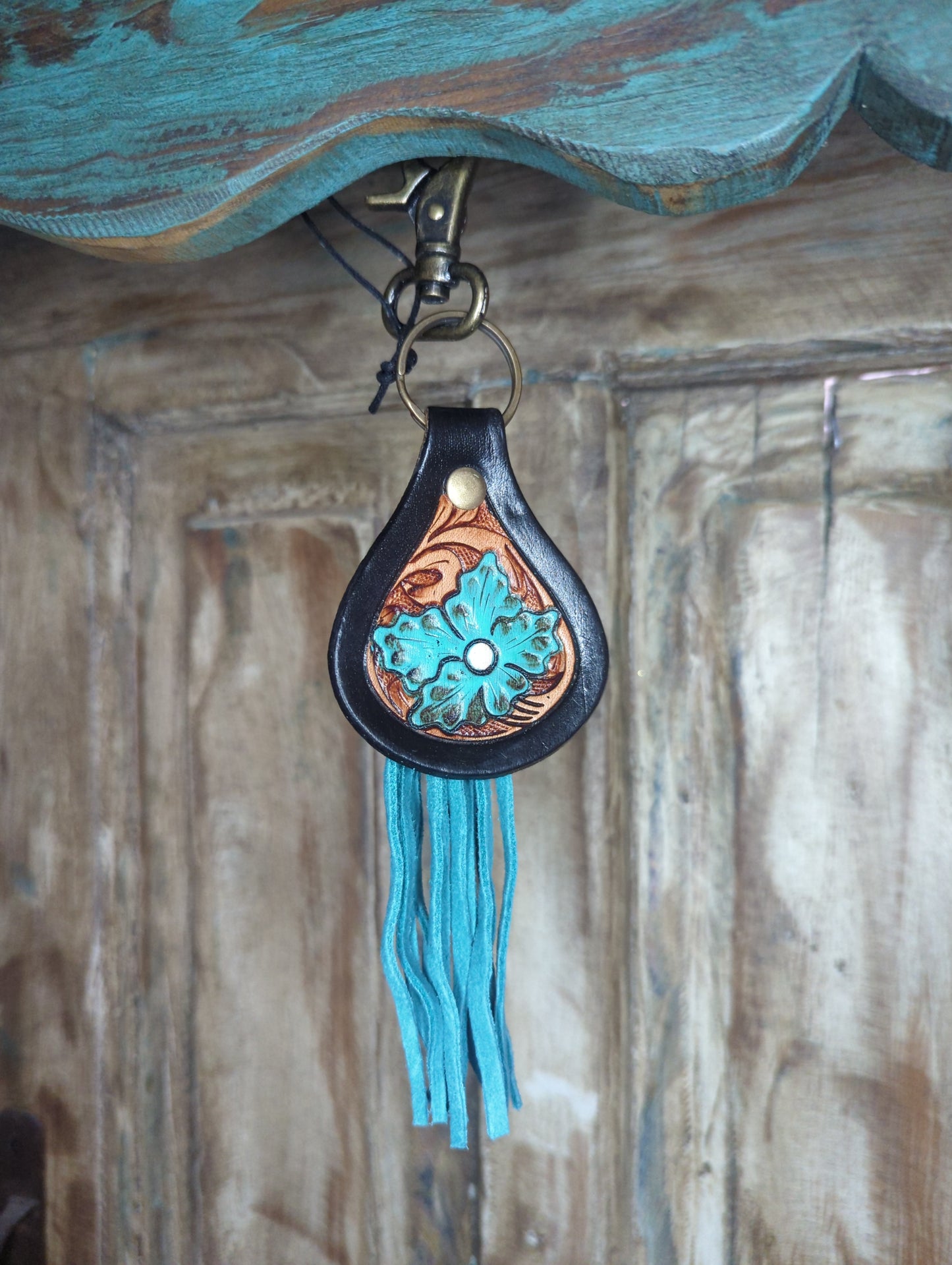 Leather Key Fob w/Tassel