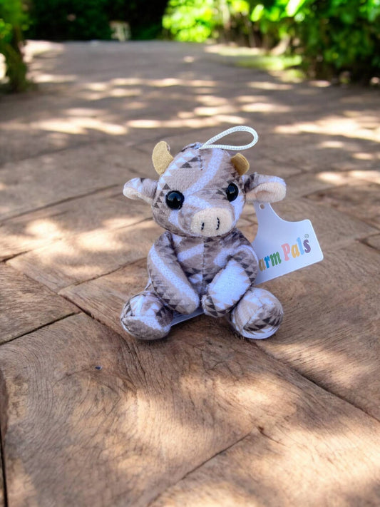 Mini Farm Pal Plush Toy - Beige Cow