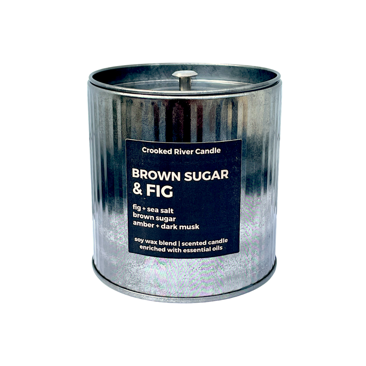 Brown Sugar & Fig Candle | Rustic Tin | Wood Wick