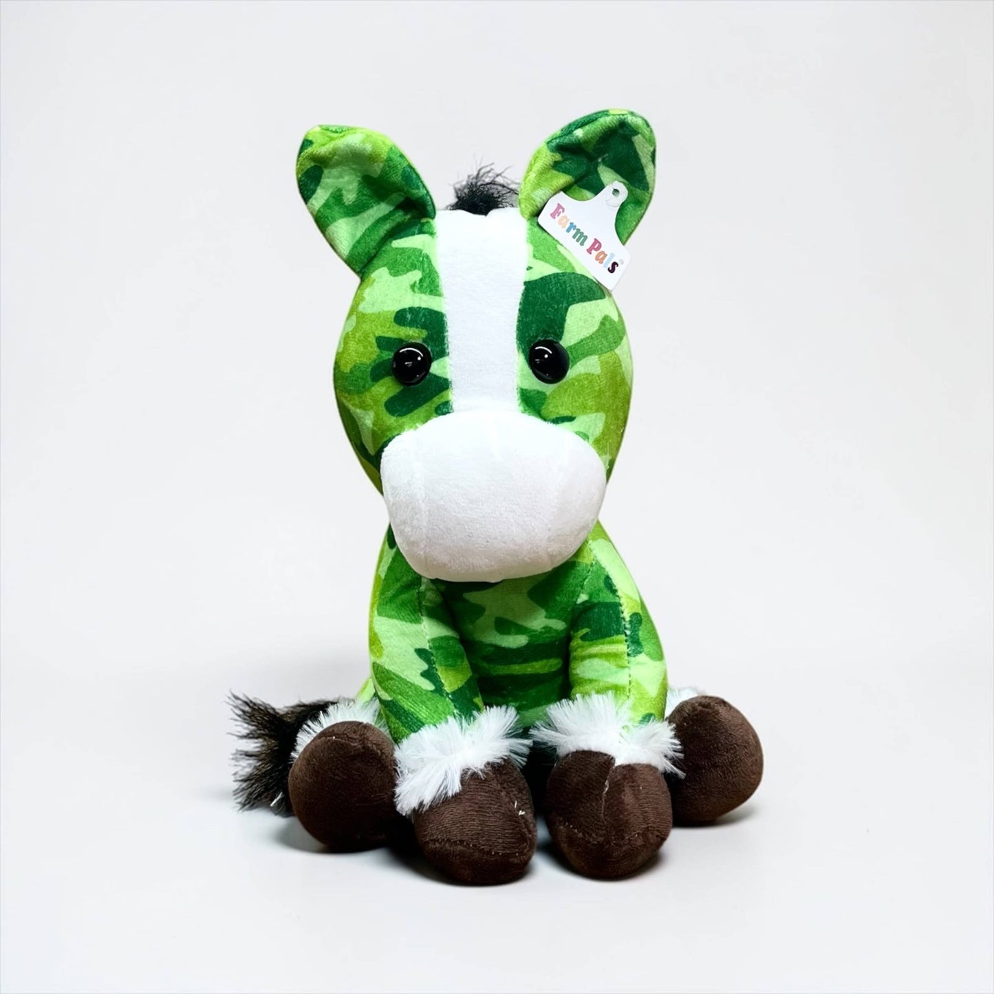 Green camo horse - medium farm pal 