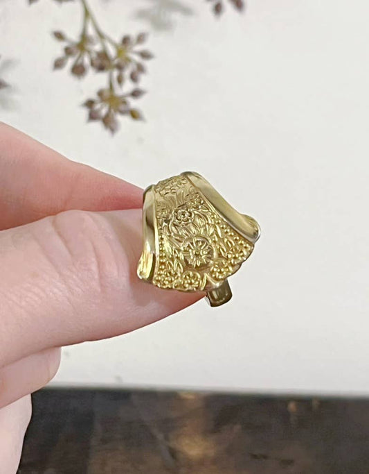 Golden Thicket | Minimal Gold Spoon Ring • Gold Band