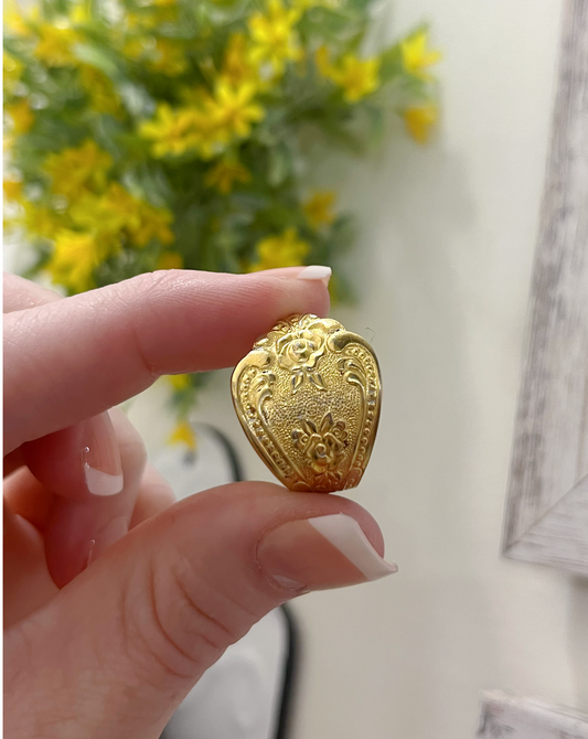 Golden Garden | Minimal Gold Spoon Ring • Gold Band