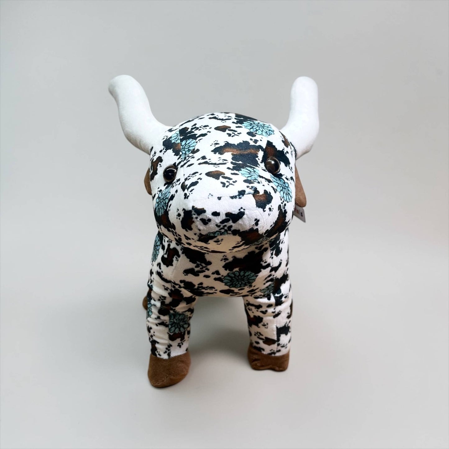 Turquoise Concho Cowprint Longhorn- medium farm pal 