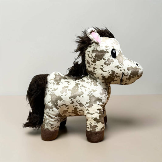 Beige cowprint horse - medium farm pal 