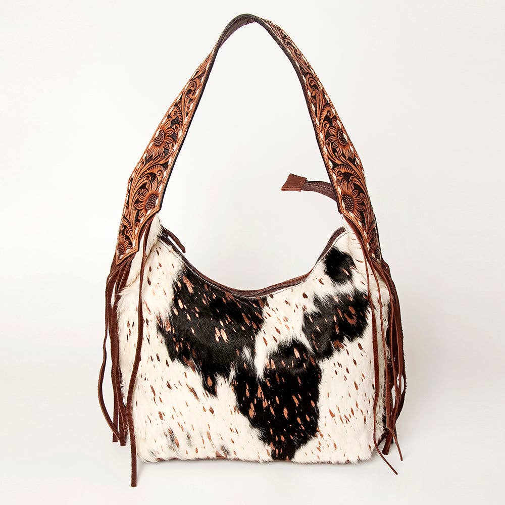 LC-ADBGA223 Hobo Hair On Genuine Western Leather Women Bag