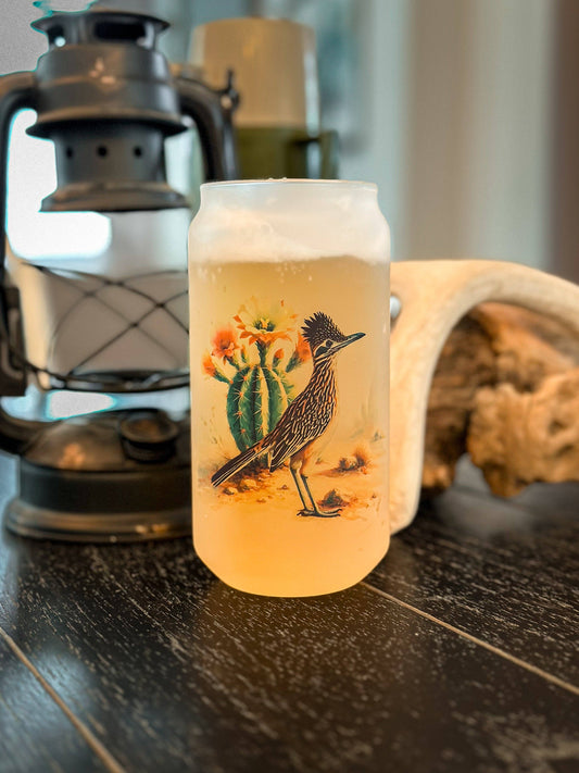 ROADRUNNER & CACTUS CAN GLASS