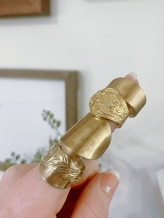 Gold Spoon Ring Assortment • Random Styles | Trendy Rings