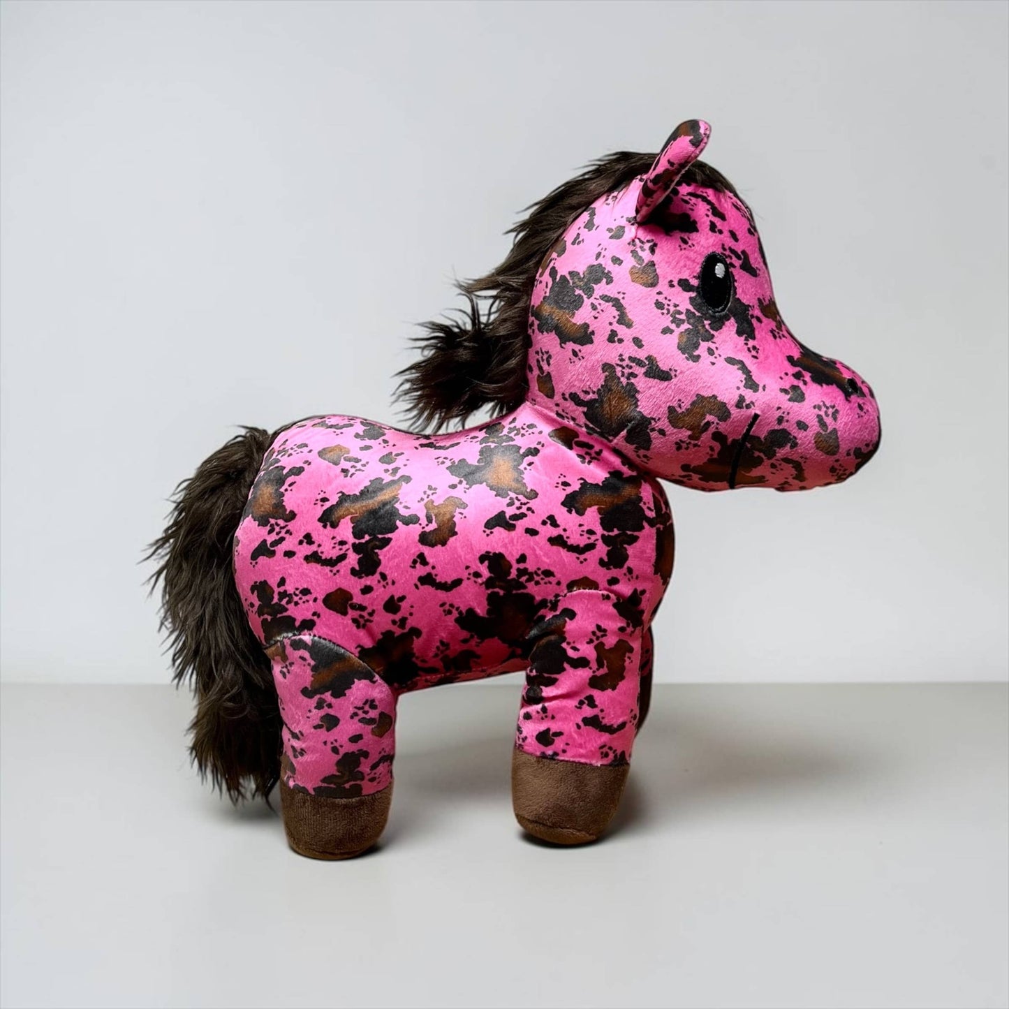 Pink cowprint horse - medium farm pal 