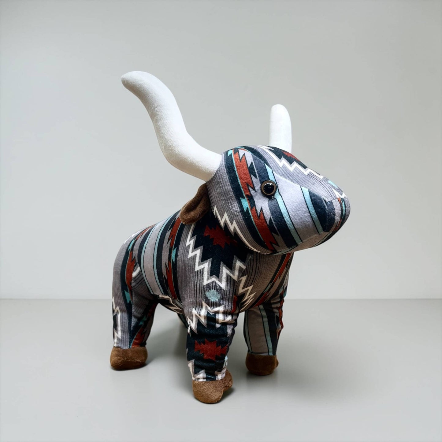 Grey Aztec longhorn- medium farm pal 