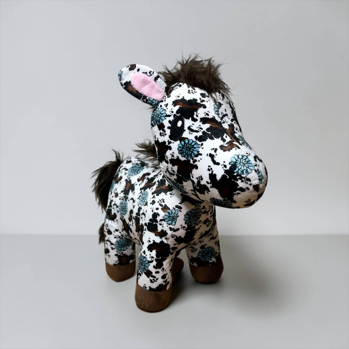 Turquoise Concho Cowprint horse - medium farm pal 