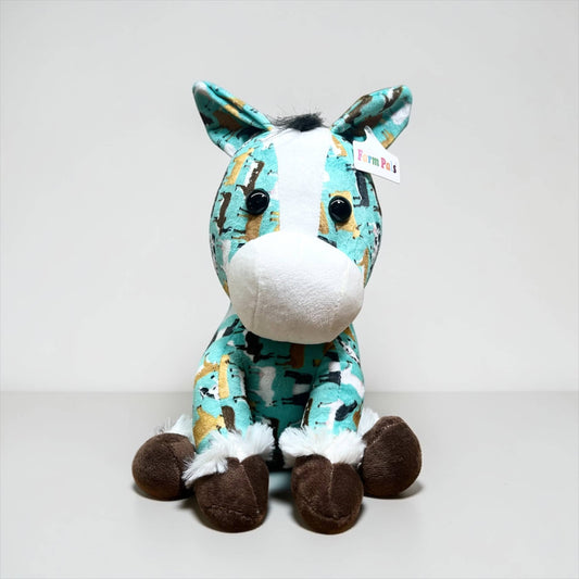 Cows turquoise horse - medium farm pal 