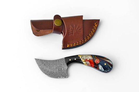 Damascus Curve Utility Knife