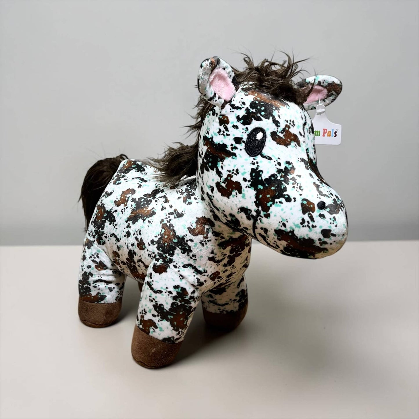 Acid wash Cowprint horse - medium farm pal 
