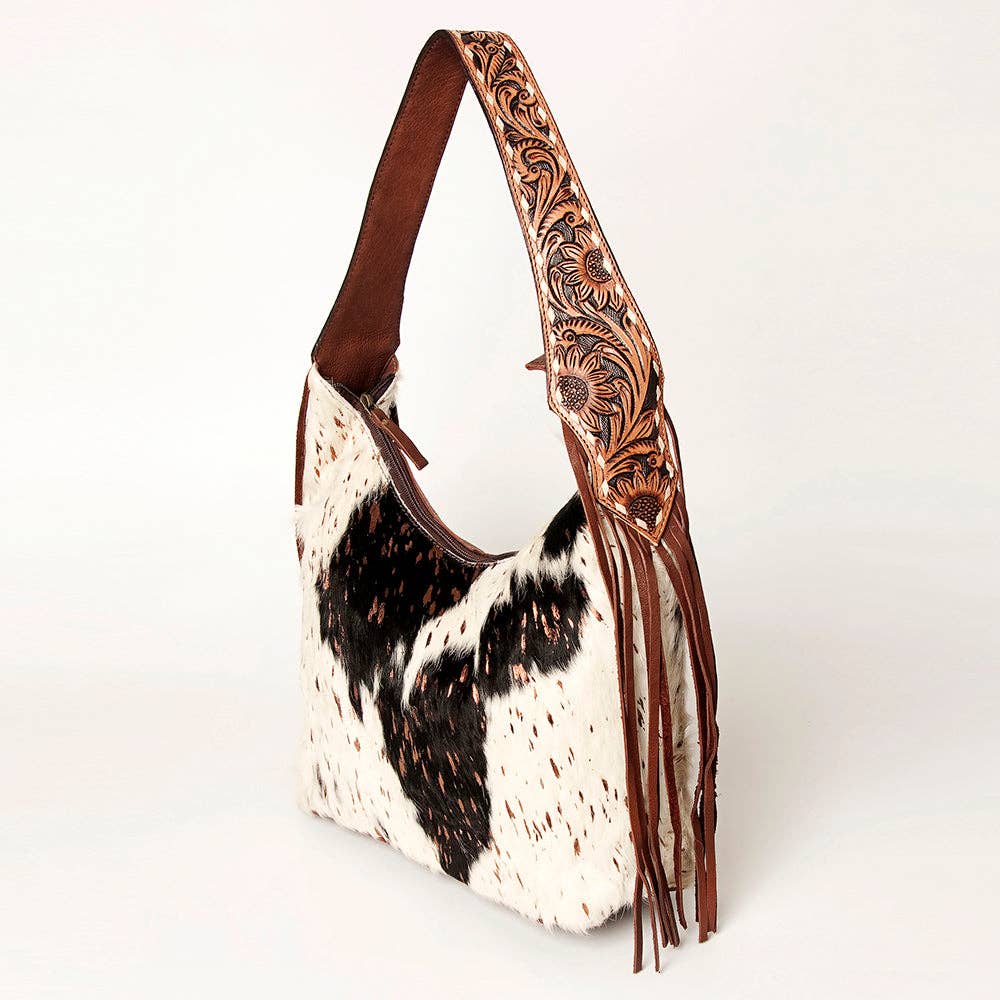 LC-ADBGA223 Hobo Hair On Genuine Western Leather Women Bag