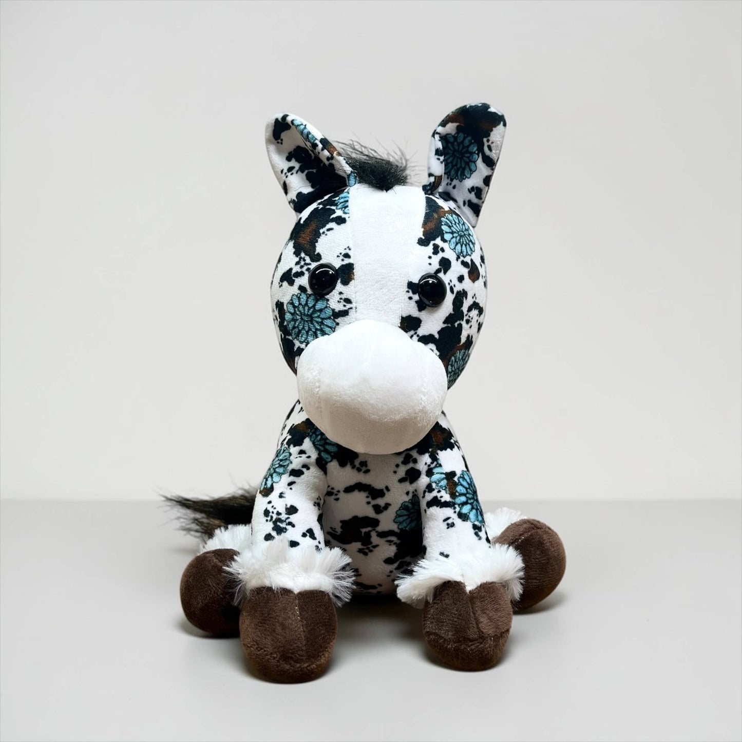 Turquoise Cowprint horse - medium farm pal 