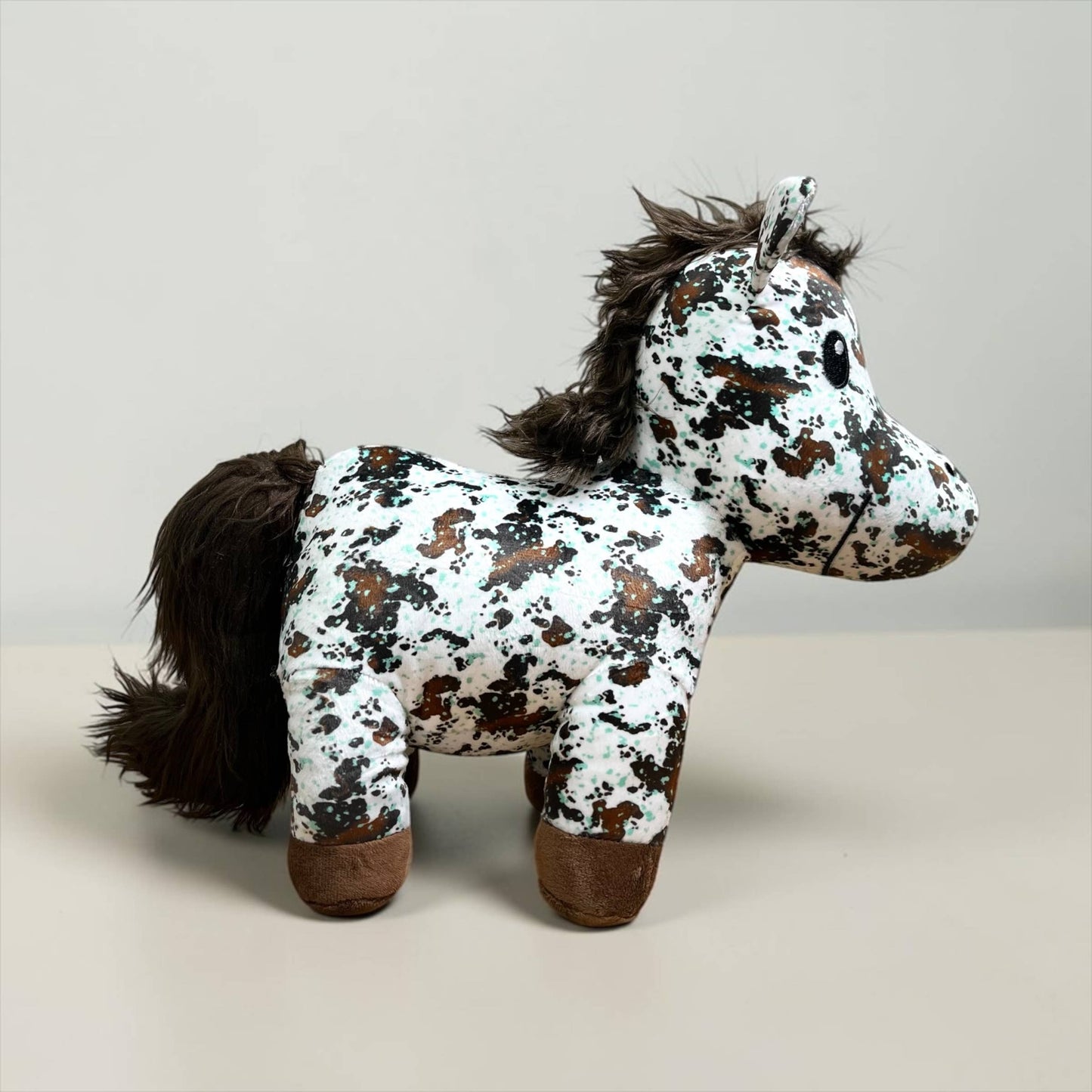 Acid wash Cowprint horse - medium farm pal 