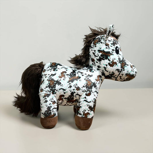 Acid wash Cowprint horse - medium farm pal 