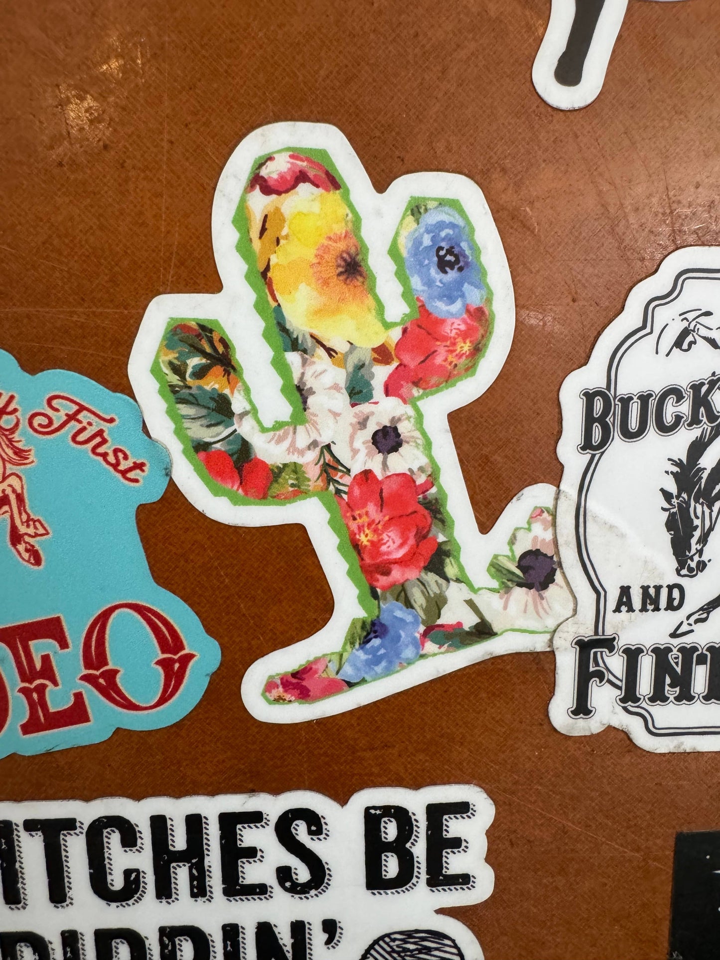 Floral Cactus sticker