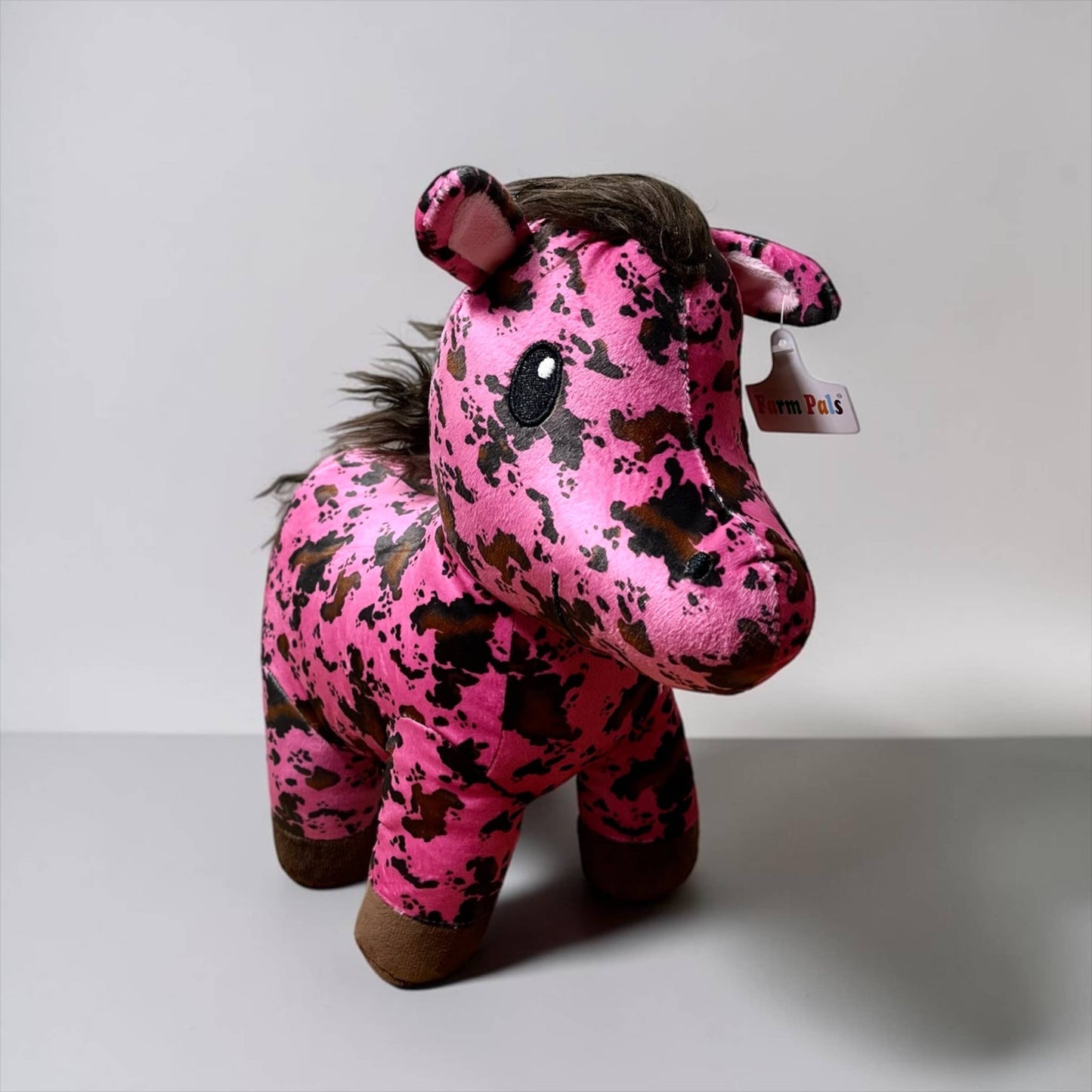 Pink cowprint horse - medium farm pal 