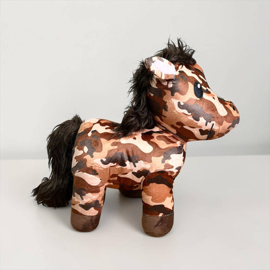 Orange camo horse - medium farm pal 