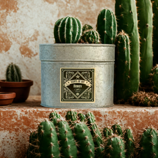 Howdy Galvanized Oval Tin Soy Candle